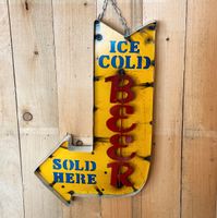 ICE COLD BEER SOLD HERE SCHILD BIER BBQ BARBECUE US DINER BAR Nordrhein-Westfalen - Hamm Vorschau