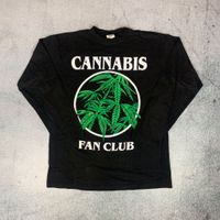 Vintage Cannabis Fan Club Longsleeve Schwarz (L)- 90er Weed 420 Bayern - Würzburg Vorschau