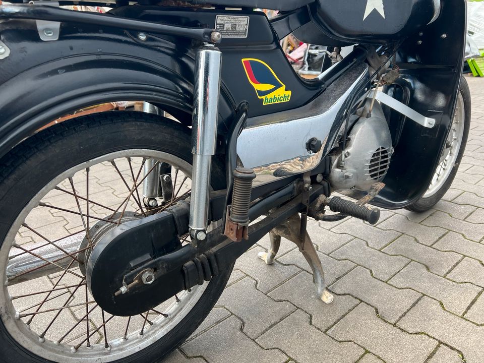 Simson Habicht SR4-4 SR4 SR 4 1974 FÄHRT Moped Mofa Kniebleche in Osterweddingen