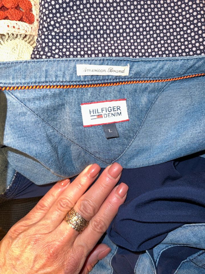 Tommy Hilfiger Bluse Jeans Tunika Shirt in Größe L 38/40 in Worms