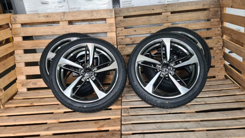 18 Zoll 2DRV DS1 Wheelworld 5x112 Felgen Grau Poliert 225/40 Sommerreifen Winterreifen für VW Golf 5 6 7 8 CD Plug In Hybrid 1K 1KM AU AUV GTE GTI GTD R Facelift E-Golf Plus Sportsvan Eos Jetta in Rodgau