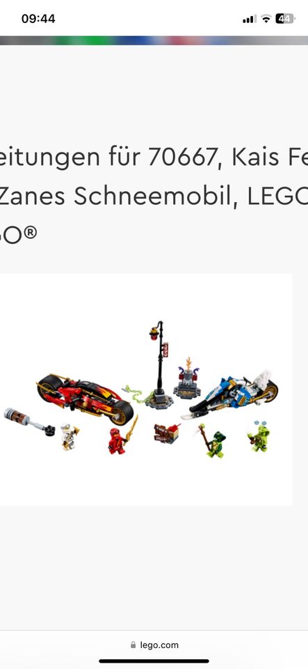 Lego NINJAGO 70665, 70667, 70638, 70639, 70680 in Wolframs-Eschenbach