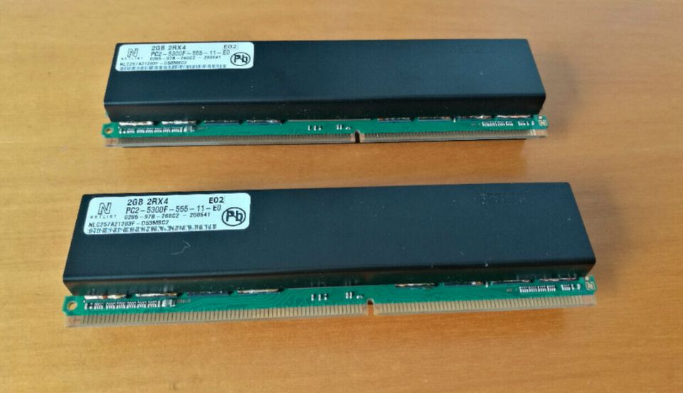 2x 2GB 4GB RAM PC2-5300F DDR2 667Mhz FB DIMM in Filderstadt