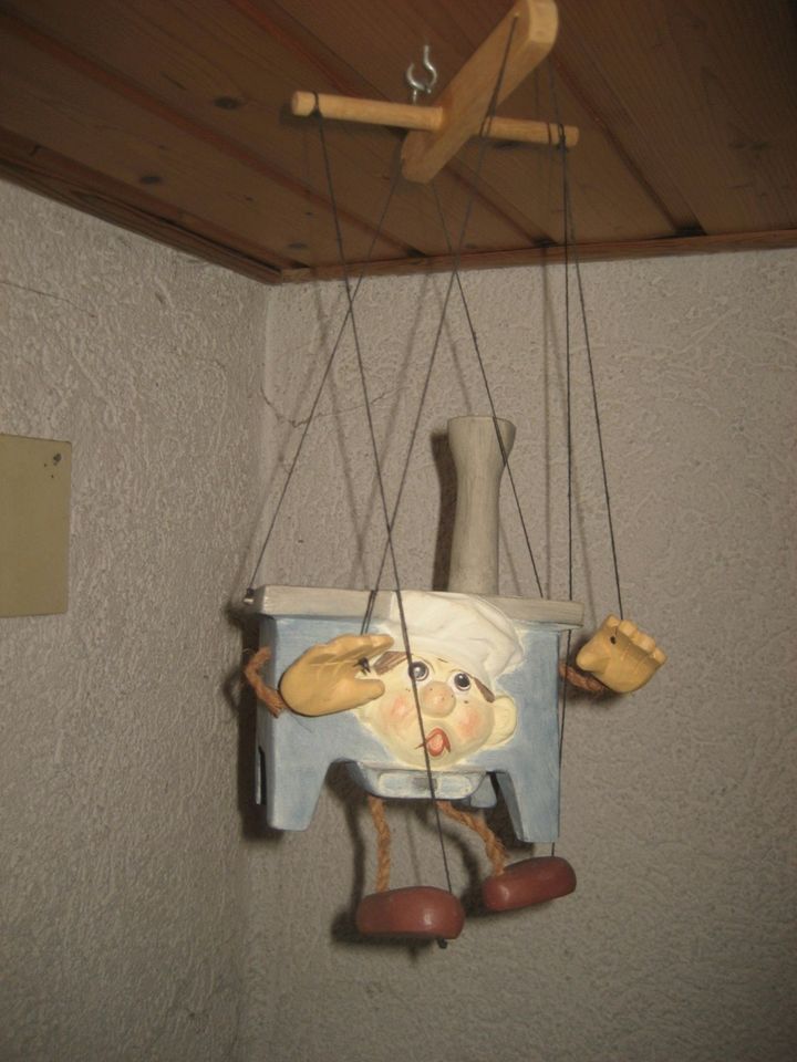 Holz Handspielpuppe Marionette in Birkenheide