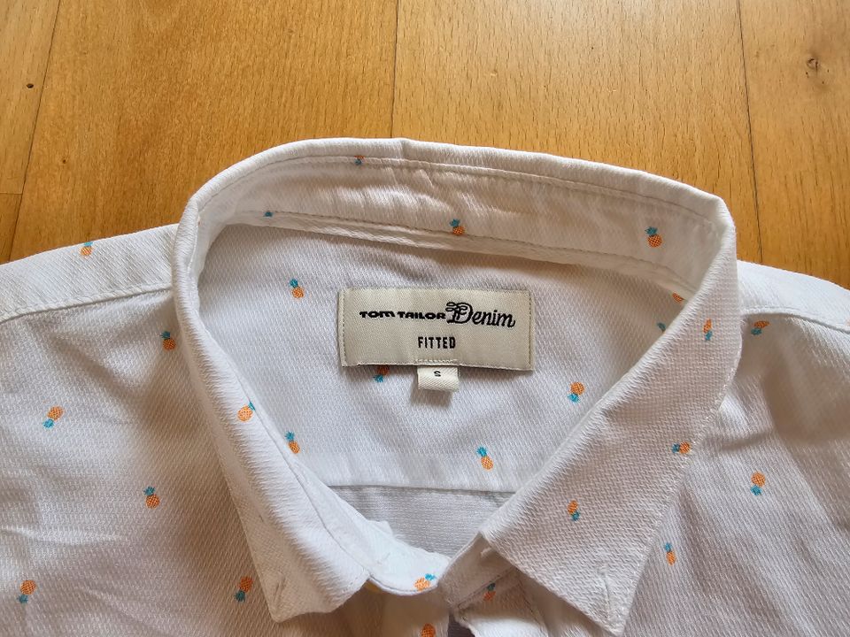 Tom Tailor Denim Hemd weiß Größe S neu mit Etikett in Hollfeld