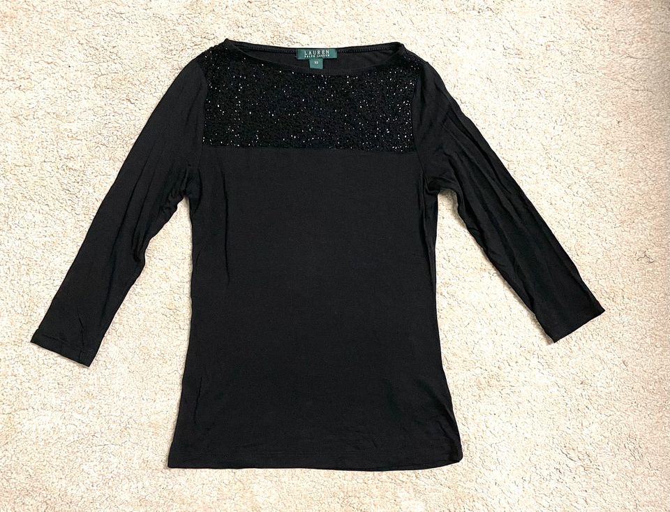Neu ♥️ Ralph Lauren Shirt ♥️ Bluse Top schwarz XS 34 in Radebeul