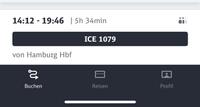 13.06.2025 ICE Zugticket Hamburg Stuttgart 14.12 Uhr zu verkaufen Stuttgart - Stuttgart-Mitte Vorschau
