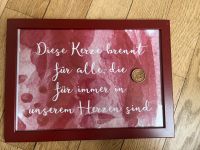 Schild Kerze Verstorbene mit Rahmen Hochzeit Geburtstag Feier Bayern - Holzheim a.d. Donau Vorschau