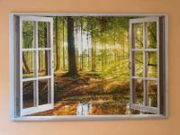 Leinwand Bild 120x80 wie neu Fenster Motiv Wald Nürnberg (Mittelfr) - Aussenstadt-Sued Vorschau