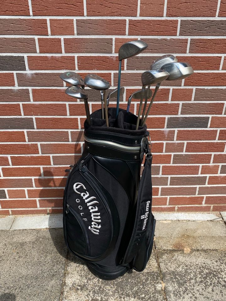 Golf Ausrüstung Set Tasche Golfbag mit Golf Schläger Driver Eisen in Siek
