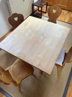 Quadratischer Holzesstisch mit 6 Stühlen Bayern - Prien Vorschau