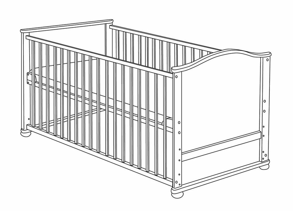 roba Komplettbett Babybett Kombi Kinderbett 70x140cm weiß in Nettetal