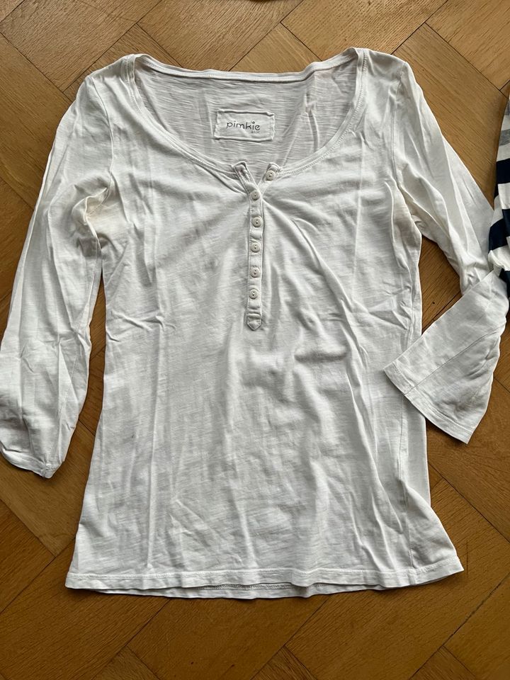 Longsleeves langarm Shirts Gr. S 36 Tom Tailor H&M Streifen weiß in Jena