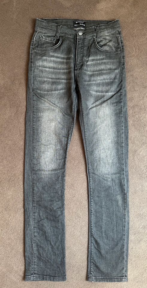 Jeans Hose Blue Effect Gr. 176 S slim anthrazit in Stade