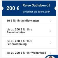 Check24 Reisegutschein gültig bis 31.07.24 Baden-Württemberg - Erbach Vorschau