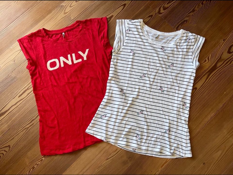 Only Shirt T-Shirt Gr. S 36 rot weiß TOP in Ottenhofen