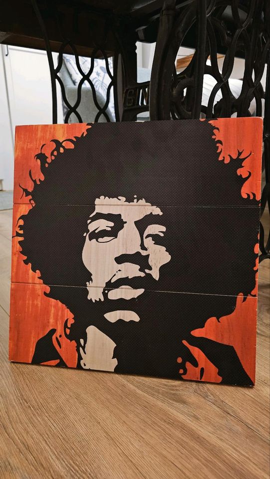Jimi Hendrix Bild/ Kunst am Holz in Berlin