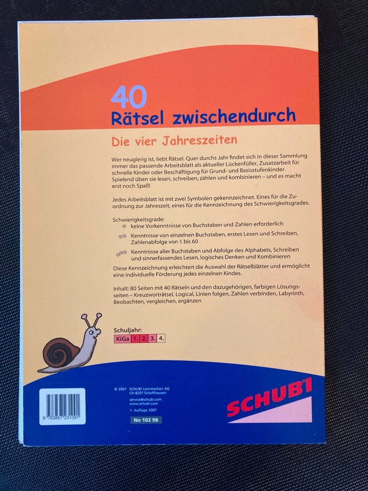 40 Rätsel zwischendurch SCHUBI 44 Kopiervorlagen mit Lösungen in Kaiserslautern