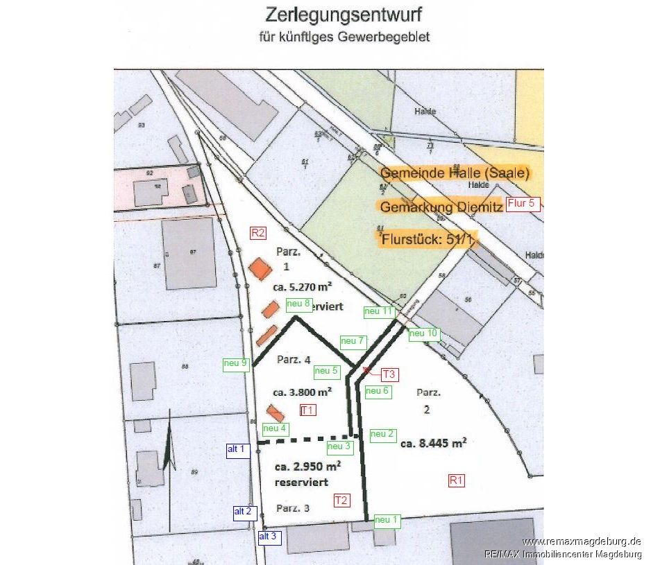 Gewerbegrundstück in Halle (Saale) Ost - Verhandlungsbasis 80 EUR pro m² in Halle