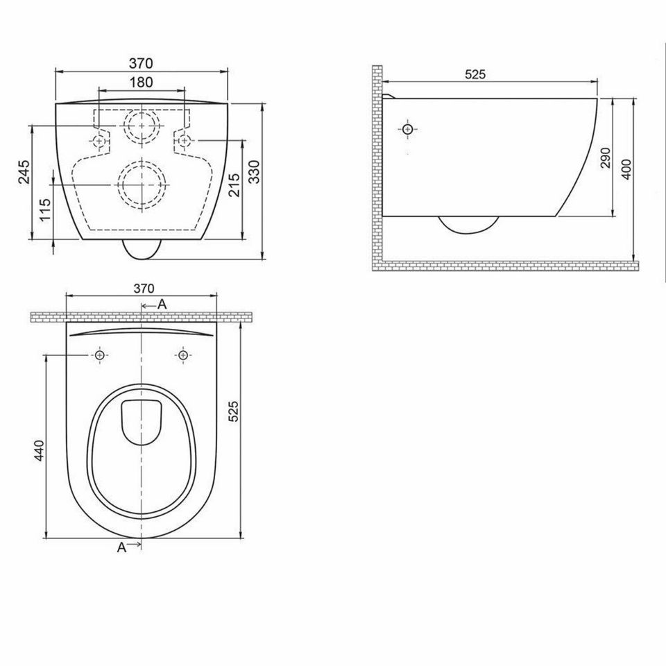 Hänge WC Taharet Bidet Funktion Sitz SoftClose passend zu Geberit in Weiterstadt