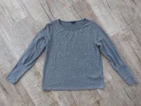 Fein-Strickpullover, More & More, grau mit weißen Perlen, Gr. 44 Baden-Württemberg - Mönchweiler Vorschau