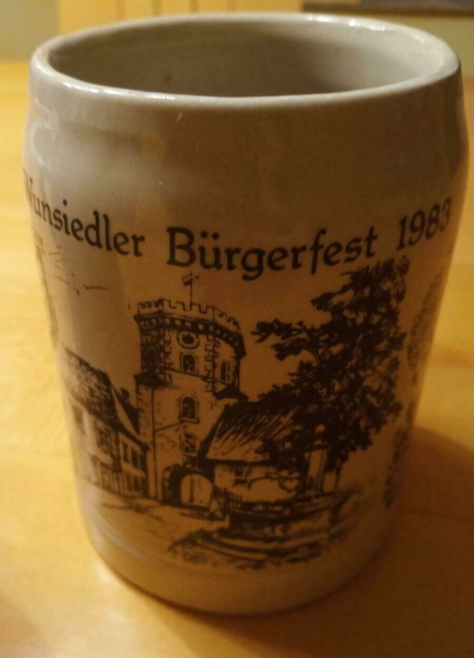 Bierkrüge Wunsiedel Bürgerfest 1983 u 150 Jahre Sparkasse in Pöhl