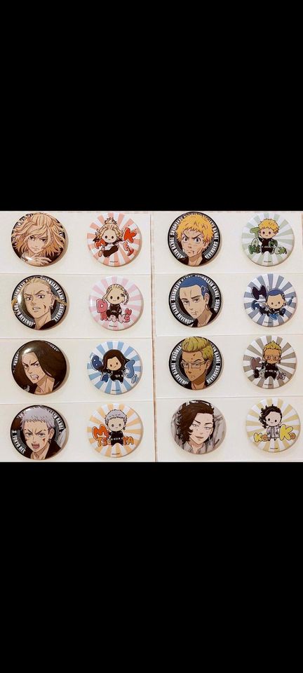 ☆ NEU ☆ Tokyo Revengers Button Set ☆ geöffnete Blindbox ☆ Kuji in Geldern