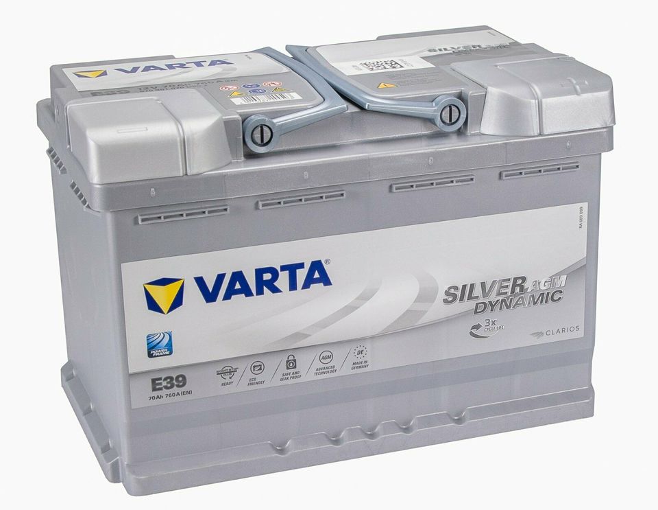 Varta E39. Start-Stopp-Autobatterie Varta 70Ah 12V