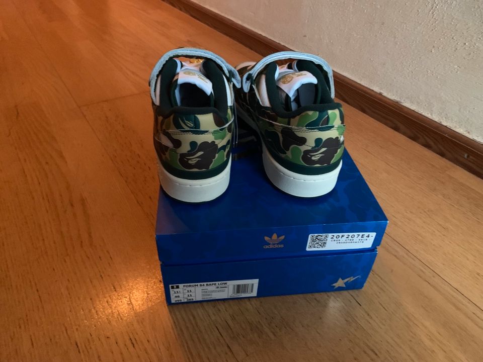 Adidas Forum Low x Bape Green Camo EU46 DS 30th Anniversary in Saalfeld (Saale)