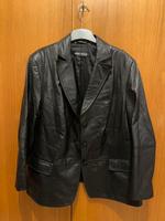 Vintage Gerry Weber 100% Leder Jacke Blazer Mantel Schwarz Gr 48 Nordrhein-Westfalen - Bedburg Vorschau