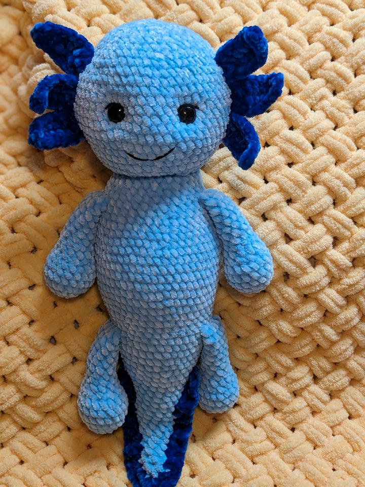 Axolotl Plüschtier Amigurumi gehäkelt Handarbeit in Mönchengladbach