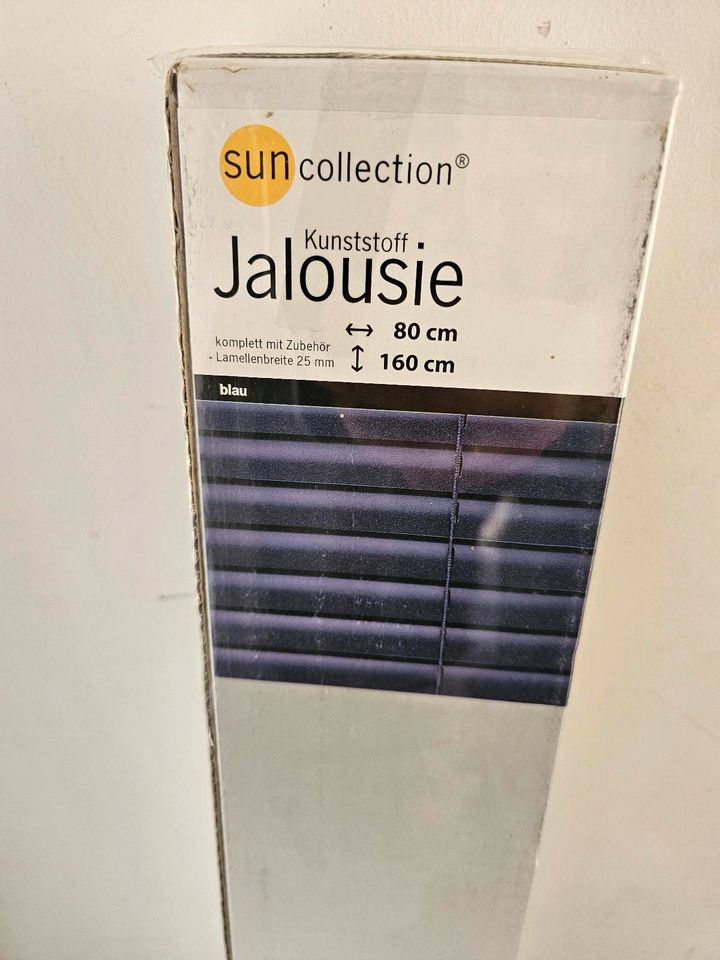 Jalousie Rollo Blau aus Kunststoff 80x160cm NEU in Düsseldorf