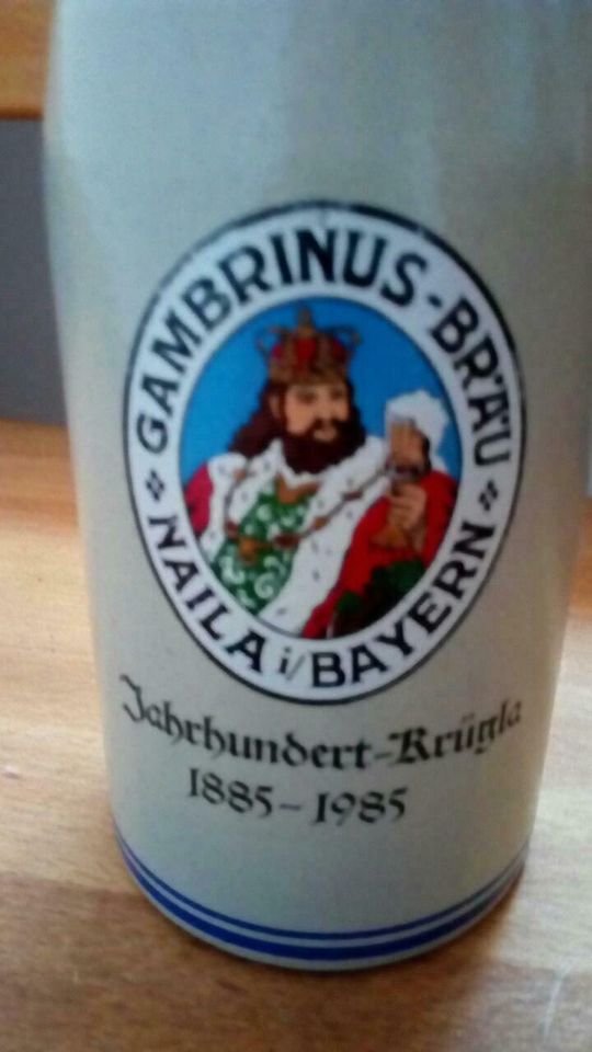 Bierkrug Tonkrug Gambrinu Bräu Naila in Rehau