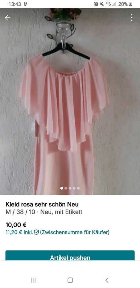 Kleid Neu rosa 38 in Bochum
