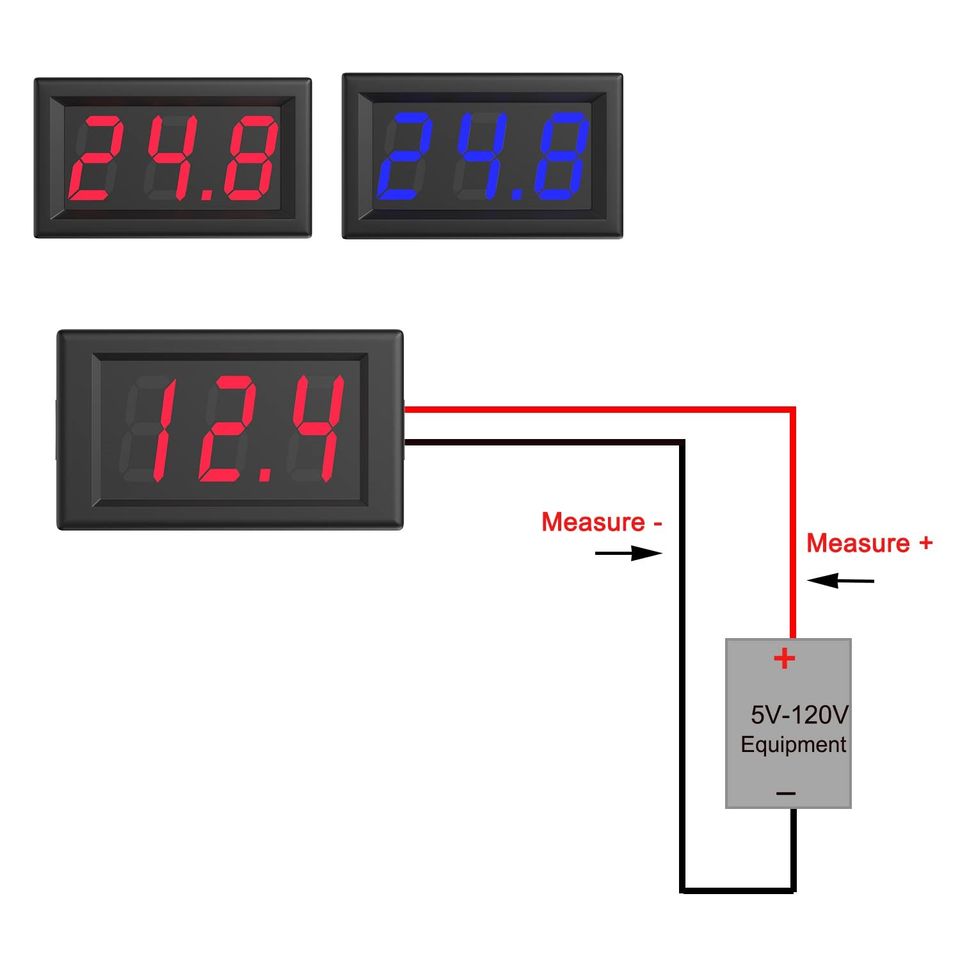 Digital Voltmeter, LED Spannungsanzeigen in Wriezen