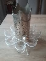 Menage mit Flaschenhülle Silber im Rondell und Gläsern Bayern - Traunreut Vorschau