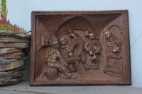 Holzrelief Relief Holzbild Wandbild Mönche vintage Schnitzerei Bayern - Benediktbeuern Vorschau