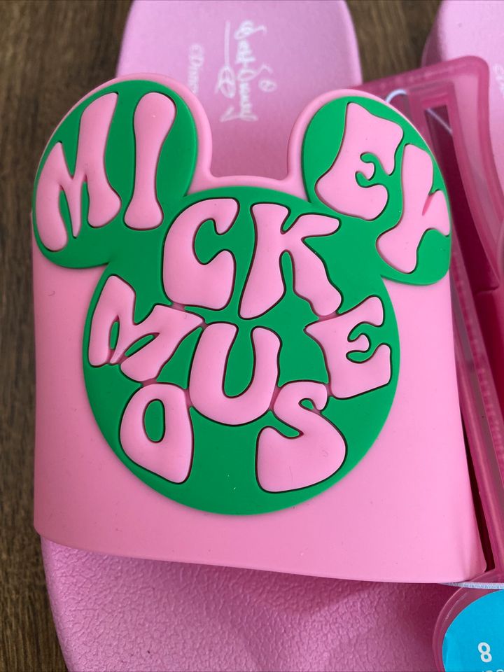 Mickey Mouse Bade Schuhe Sandalen Pink Größe 39 Mit Fußbett in Weikersheim