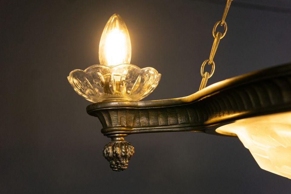 Art Deco Kronleuchter Degue' Leuchte Licht Lampe Antik Alt MÖBLIN in Berlin