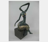 Bronzeskulptur "sitting Nude" Bronze Figur auf Marmorsockel Münster (Westfalen) - Centrum Vorschau