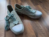 Halbschuhe Gr. 35 mint Gold glitzer Nordrhein-Westfalen - Herscheid Vorschau