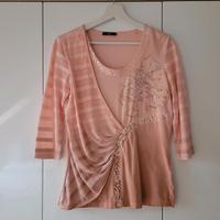 Shirt mit 3/4-Arm Gr.S, Gr.36/38 v. Biba, T-Shirt f. Sommer Lachs Sachsen - Rochlitz Vorschau