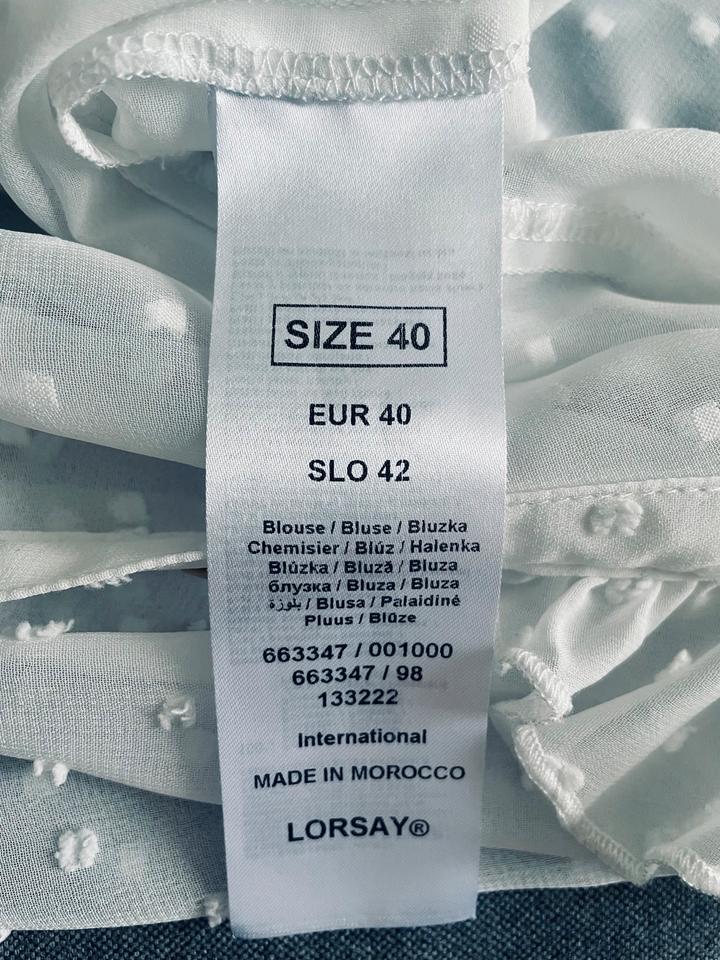 Süße feminine Bluse von Orsay beige transparent Gr. 40 NEU in Dresden