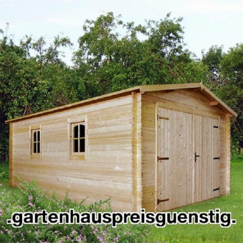 Holzgarage Blockhaus Garage Autogarage Holz 510x330,28mm 2839209 in Versmold