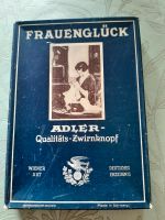 Alte Knopfschachtel Frauenglück ADLER Qualitäts-Zwirnknopf Sachsen - Neukieritzsch Vorschau