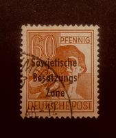 Briefmarke 60 Pfg. Sowjetische BZ - Braunrot gestempelt Thüringen - Nordhausen Vorschau