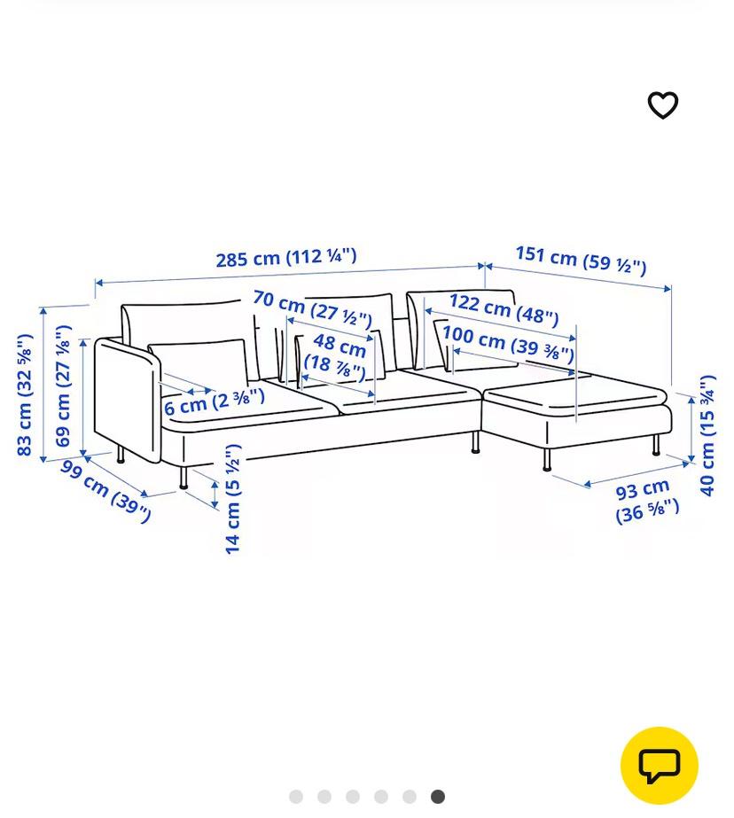 REDUZIERT IKEA SÖDERHAMN Sofa/ Couch, mit Recamiere in rosa in Bochum