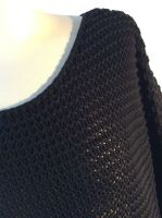 schwarzer pullover aus dickem baumwollgarn / locker gestrickt Berlin - Neukölln Vorschau