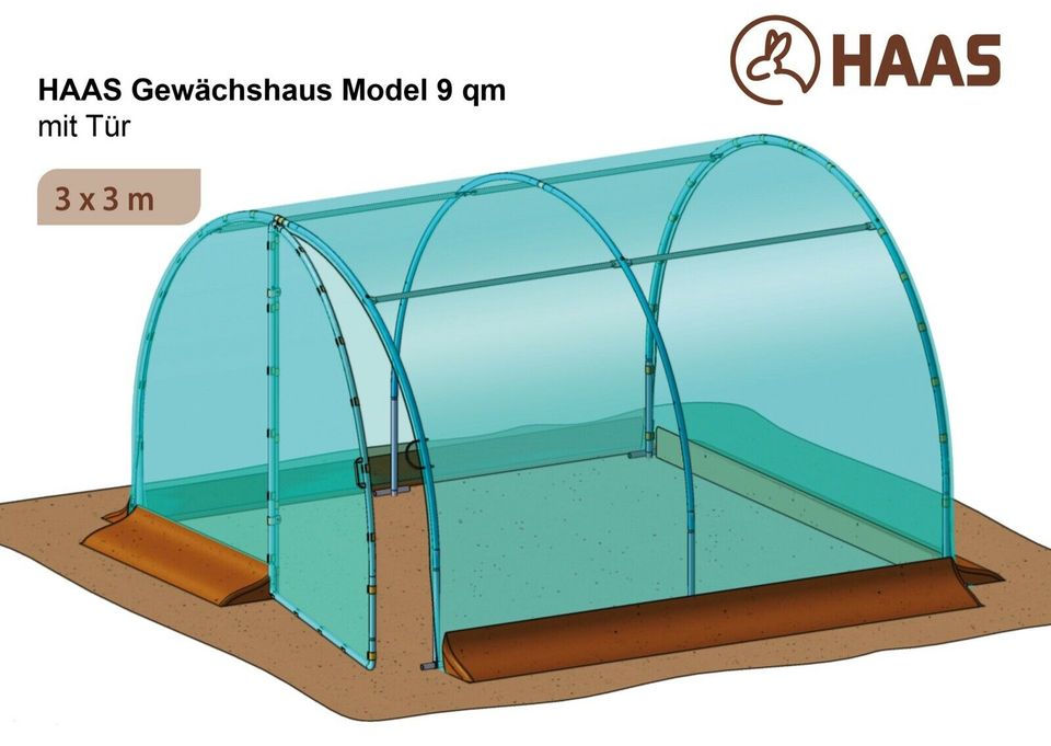 HAAS Gewächshaus Modell 3 x 3 m, sofort ab Lager lieferbar in Nümbrecht