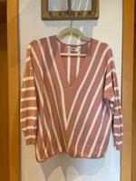Only Gr. M rosa weiß Pullover Langarm V-Ausschnitt Hessen - Weiterstadt Vorschau